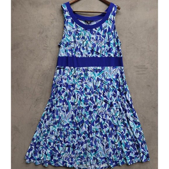 Perceptions Dresses & Skirts - Perceptions Maxi Dress Women's Size 20 Sleeveless Empire Waist Abstract Artsy